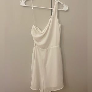 White Off the Shoulder Romper